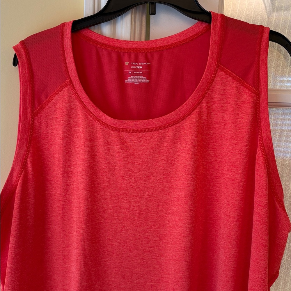 NWOT 3X Tek Gear Tank Top Orange Sleeveless Tank Top
